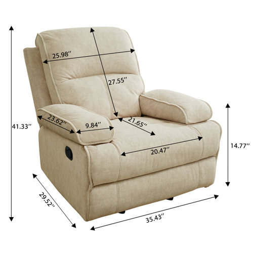 Latitude Run® Rahnasia Large Rocker Recliner Chair, Ergonomic Recliner